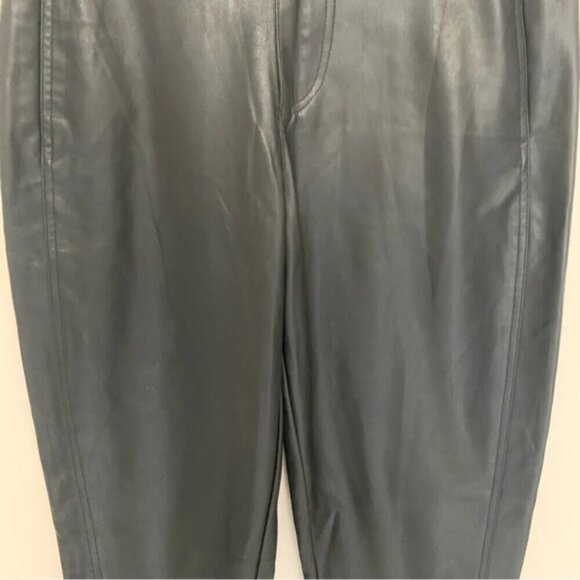 Zara Faux Leather High Waisted Pants Black M - Picture 14 of 15